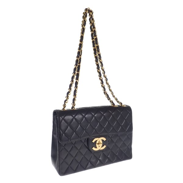 437212 01 Chanel Matelasse 30 Shoulder Bag Black