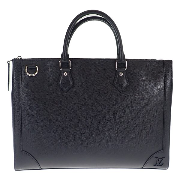 437346 02 Louis Vuitton Slim Business Bag Taiga Black Noir