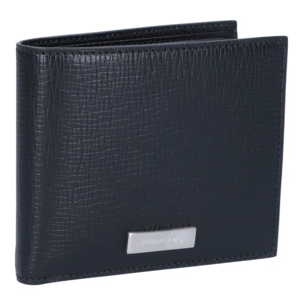 43794485 FERRAGAMO Folding Wallet Bifold with Coin Purse Black