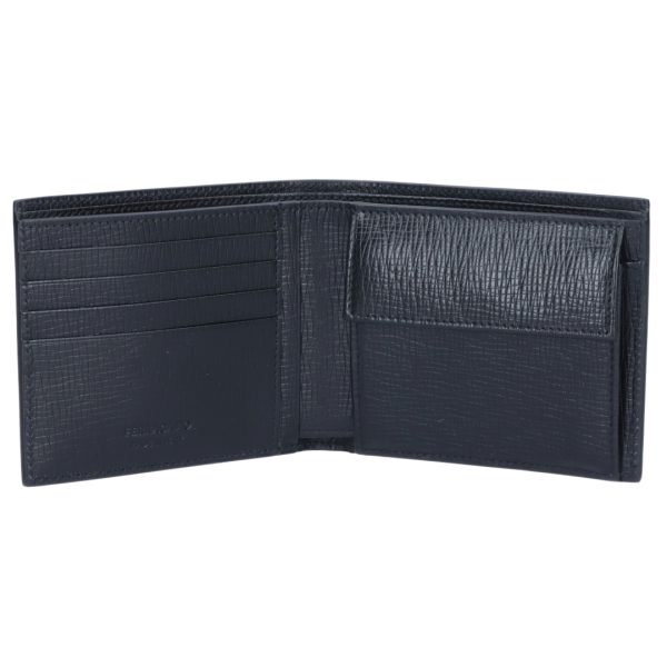 43794485b FERRAGAMO Folding Wallet Bifold with Coin Purse Black