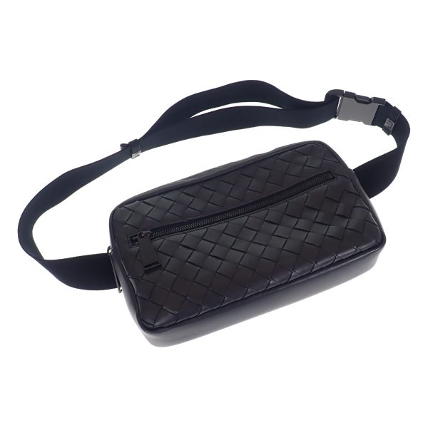 438077 02 Bottega Veneta Intrecciato Belt Bag Black