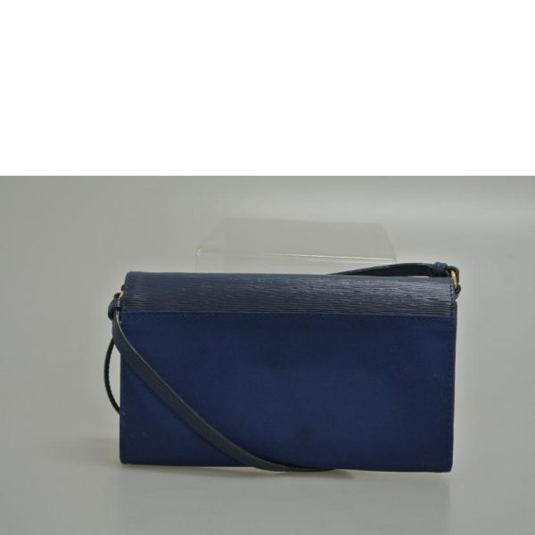 43891 2 PRADA Prada Shoulder Wallet Bag Navy Blue