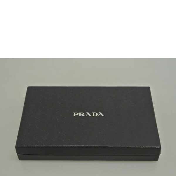 43891 6 PRADA Prada Shoulder Wallet Bag Navy Blue