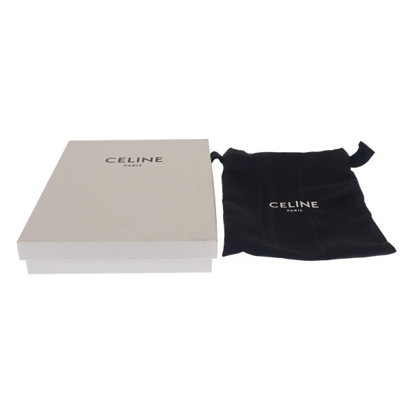 439119 08 Celine Medium Strap Bifold Wallet Calfskin Gray