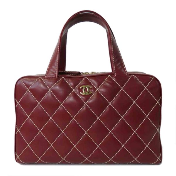 43914 1 Chanel Coco March Wild Stitch Handbag Bordeaux