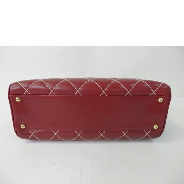 43914 4 Chanel Coco March Wild Stitch Handbag Bordeaux