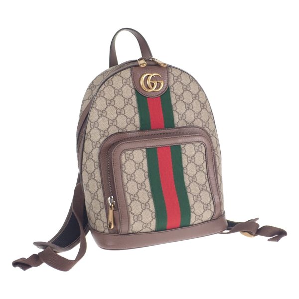 439270 01 Gucci Ophidia GG Backpack Rucksack Beige Ebony