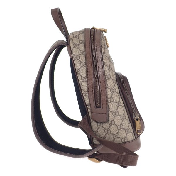 439270 04 Gucci Ophidia GG Backpack Rucksack Beige Ebony