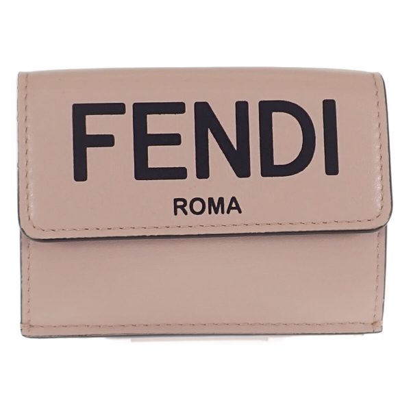 439280 02 Fendi Micro Trifold Wallet Calfskin Pink