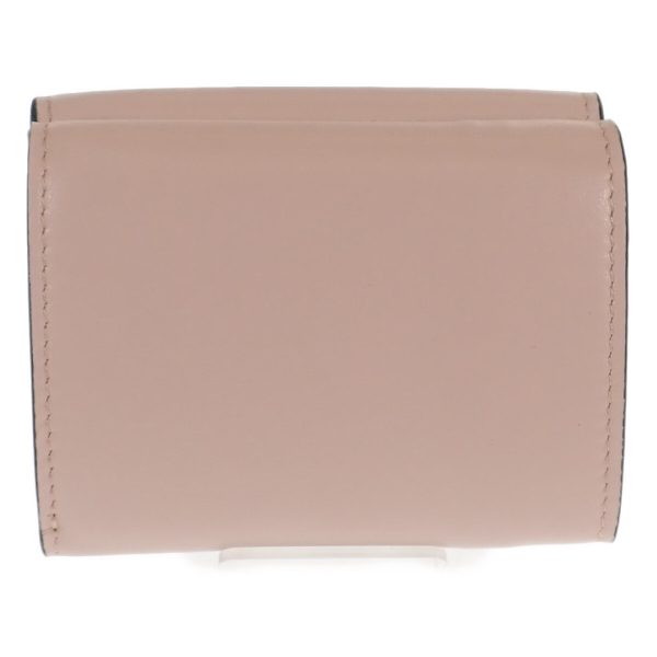 439280 03 Fendi Micro Trifold Wallet Calfskin Pink