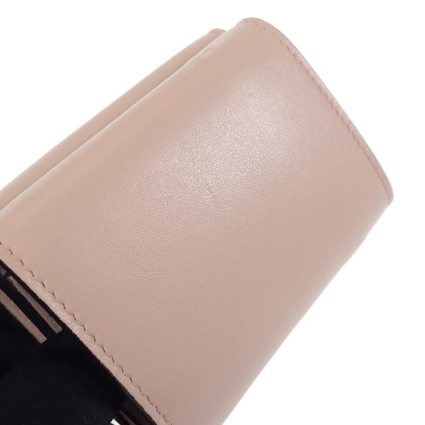 439280 09 Fendi Micro Trifold Wallet Calfskin Pink