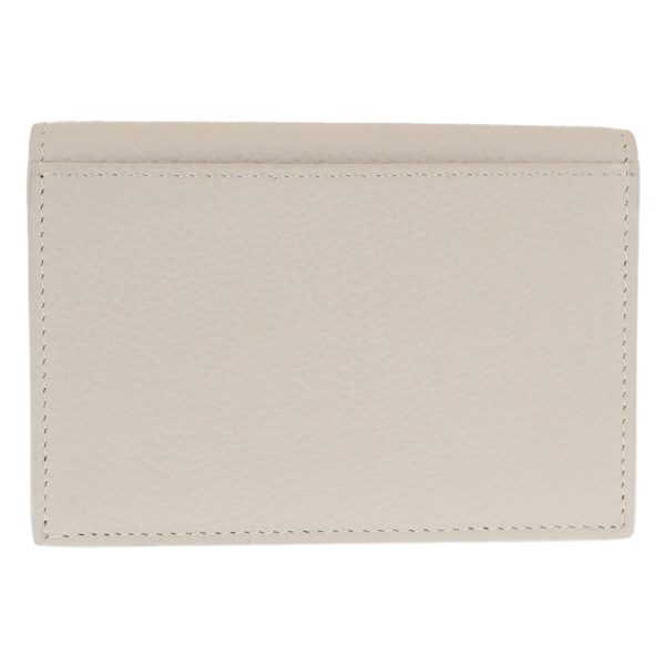 439480 03 Saint Laurent Business Card Case Leather White