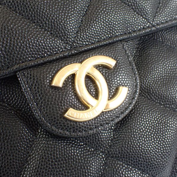 439541 10 Chanel Matelasse Coco Mark Shoulder Bag Black