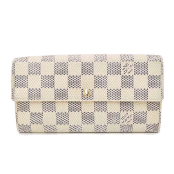 43962 1 Louis Vuitton Portefeuille Sara Damier Wallet Azur