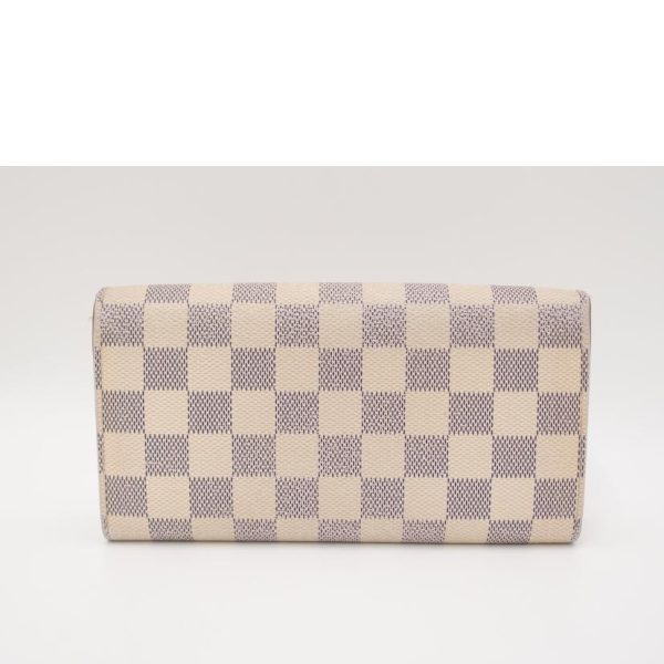 43962 2 Louis Vuitton Portefeuil Sala Damier Azur Wallet Brown