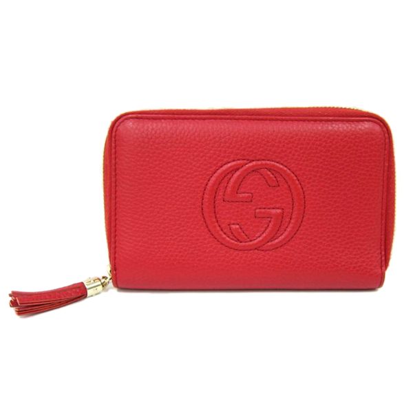 43973 1 Gucci Soho Round Zipper Wallet Pink