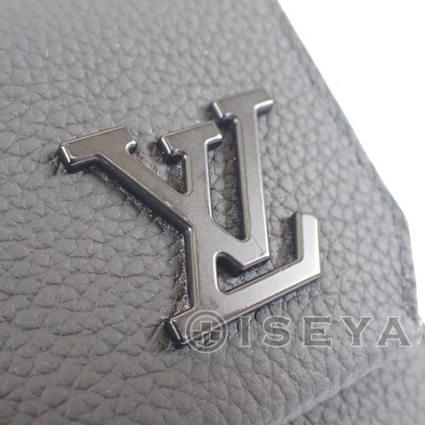 440108 07 Louis Vuitton Aerogram Pilot Trifold Wallet Black