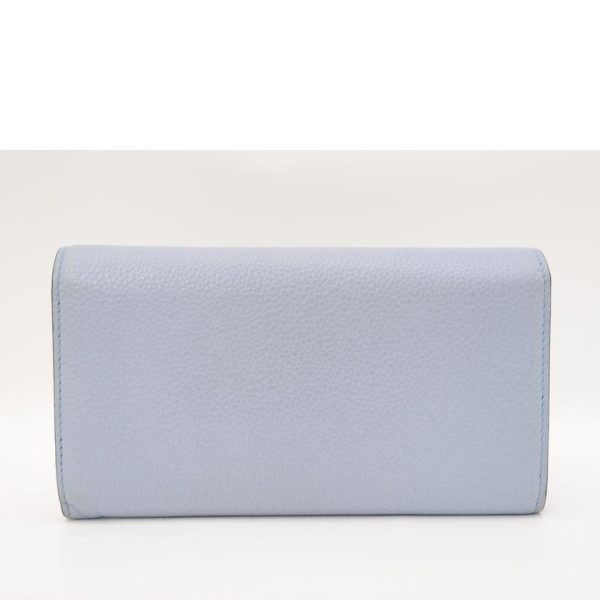 44016 2 Gucci Zumi Bifold Long Wallet Blue