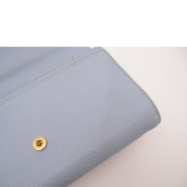 44016 7 Gucci Zumi Bifold Long Wallet Blue