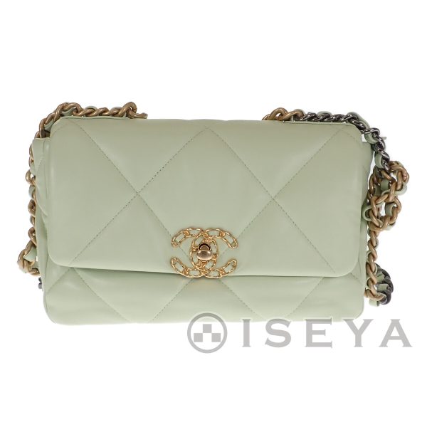 440394 03 Chanel 19 Chain Shoulder Handbag 2way Mint Green