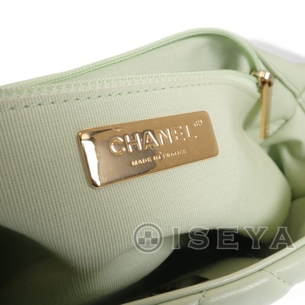 440394 11 Chanel 19 Chain Shoulder Handbag 2way Mint Green