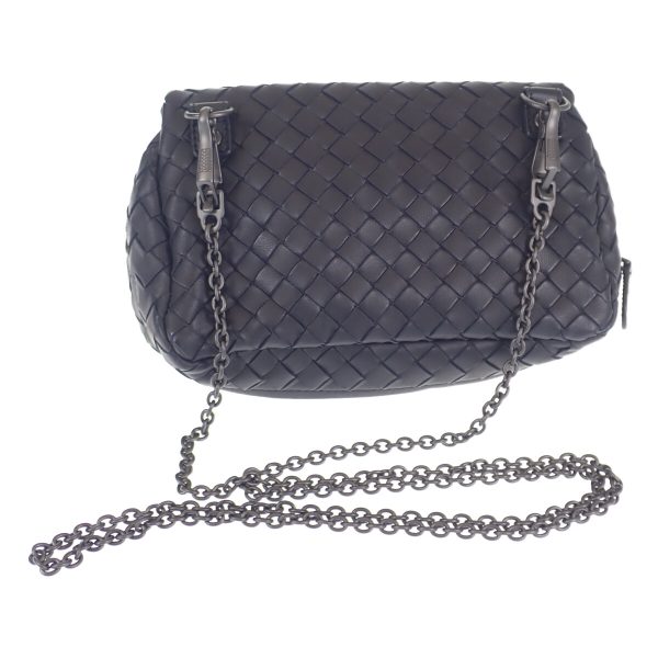 440605 02 Bottega Veneta Shoulder Bag Intrecciato Navy