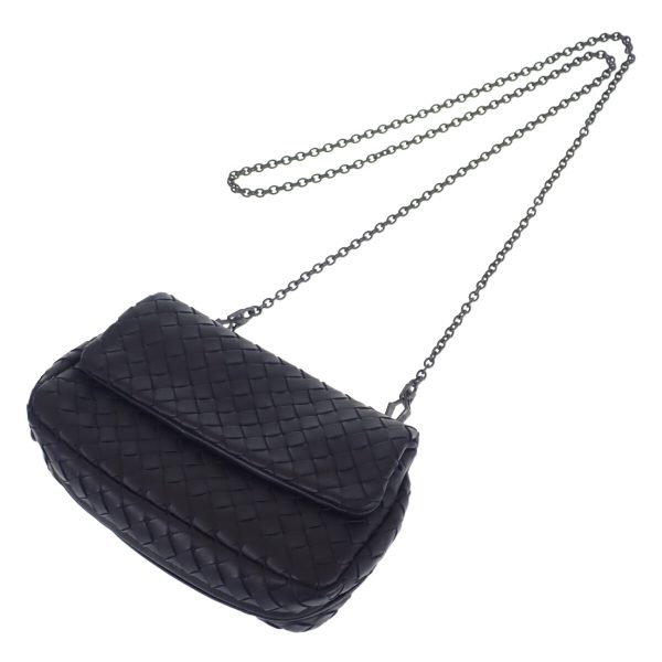 440605 03 Bottega Veneta Shoulder Bag Intrecciato Navy