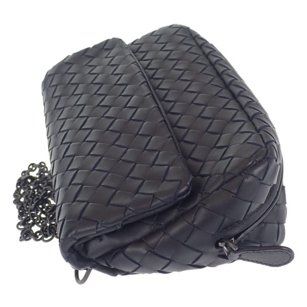 440605 05 Bottega Veneta Shoulder Bag Intrecciato Navy