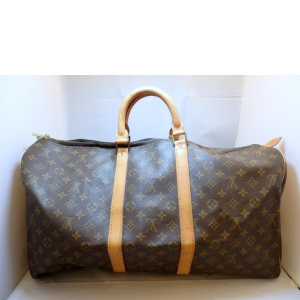 44112 2 Louis Vuitton Keepall 55 Duffel Bag Monogram Brown