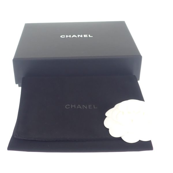 441173 07 Chanel Zip Coin Purse Card Case Khaki Wallet