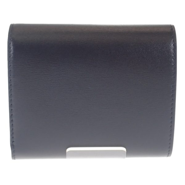 441296 03 Celine Triomphe Trifold Wallet Calfskin Black