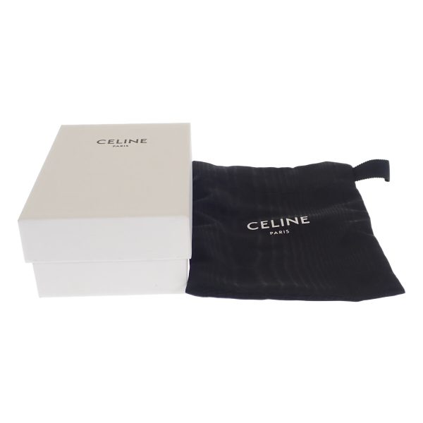 441296 09 Celine Triomphe Trifold Wallet Calfskin Black