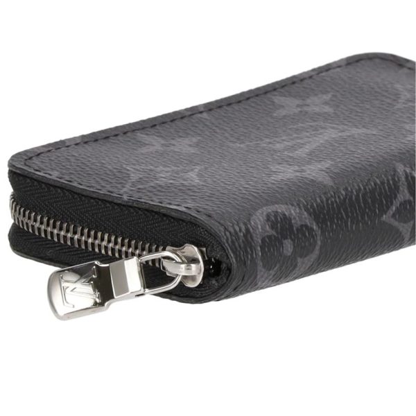 44131 3 Louis Vuitton Monogram Eclipse Zippy Coin Purse Vertical Wallet