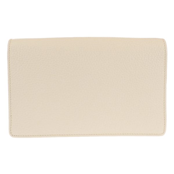 441353 03 Gucci Soho Chain Wallet Shoulder Clutch White