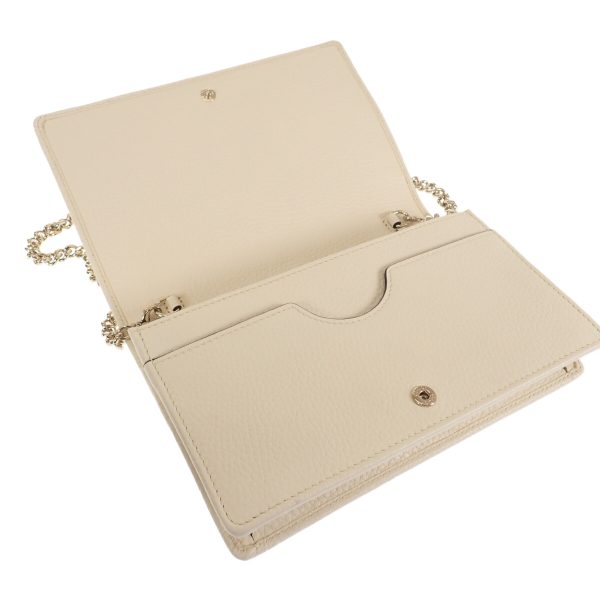 441353 06 Gucci Soho Chain Wallet Shoulder Clutch White