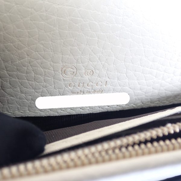 441353 07 Gucci Soho Chain Wallet Shoulder Clutch White