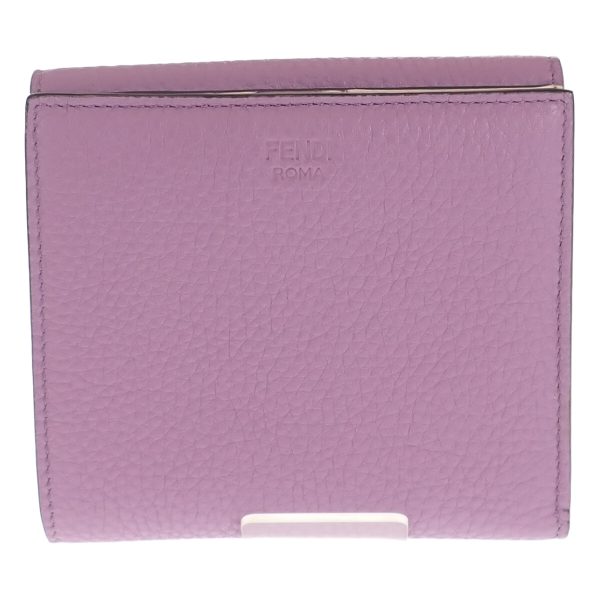 441487 03 Fendi Peekaboo Trifold Wallet Calfskin Purple