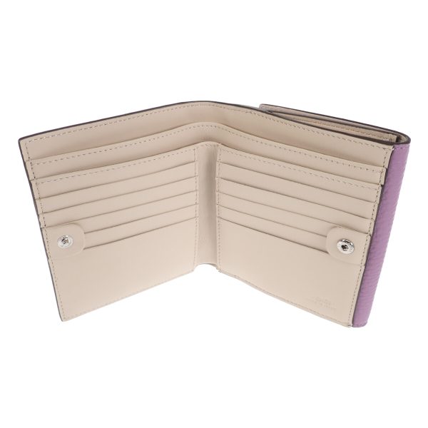 441487 05 Fendi Peekaboo Trifold Wallet Calfskin Purple