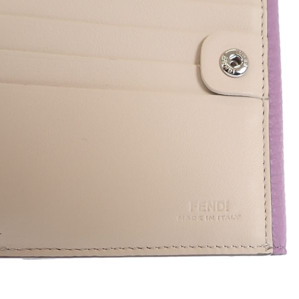 441487 06 Fendi Peekaboo Trifold Wallet Calfskin Purple