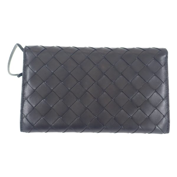 441699 03 Bottega Veneta Shoulder Wallet Intrecciato Black