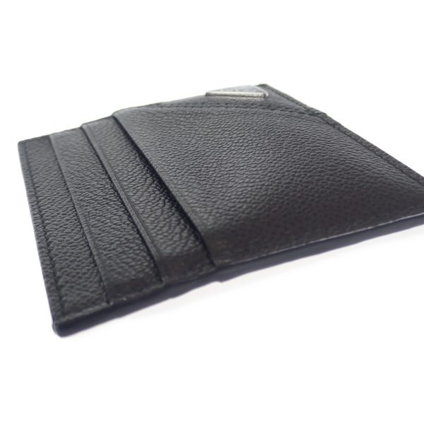 441958 06 Prada Saffiano Black Business Card Holder