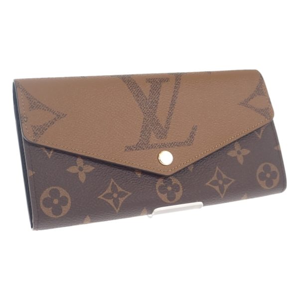 441968 01 Louis Vuitton Portefeuille Sara Long Wallet Brown