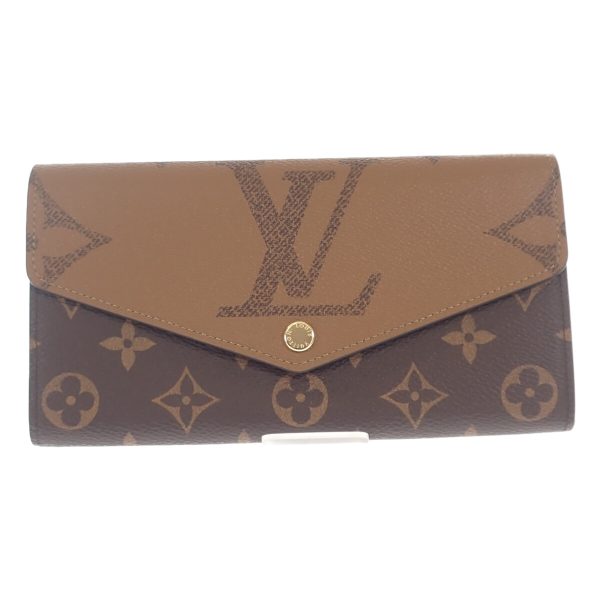 441968 02 Louis Vuitton Portefeuille Sara Long Wallet Brown