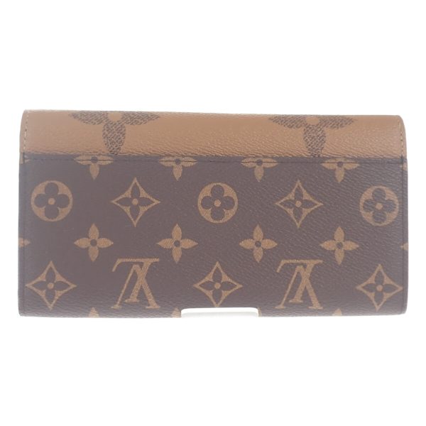 441968 03 Louis Vuitton Portefeuille Sara Long Wallet Brown