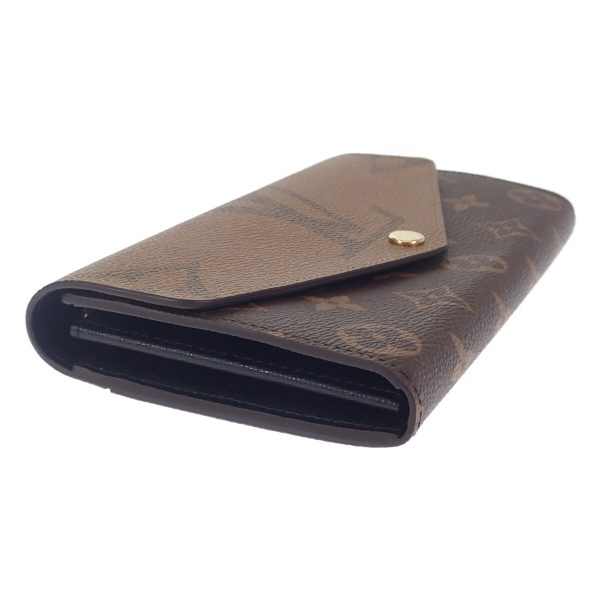 441968 04 Louis Vuitton Portefeuille Sara Long Wallet Brown