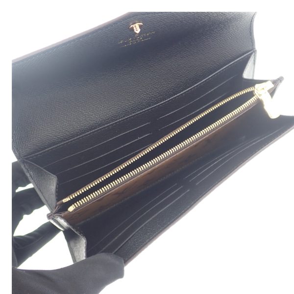 441968 05 Louis Vuitton Portefeuille Sara Long Wallet Brown