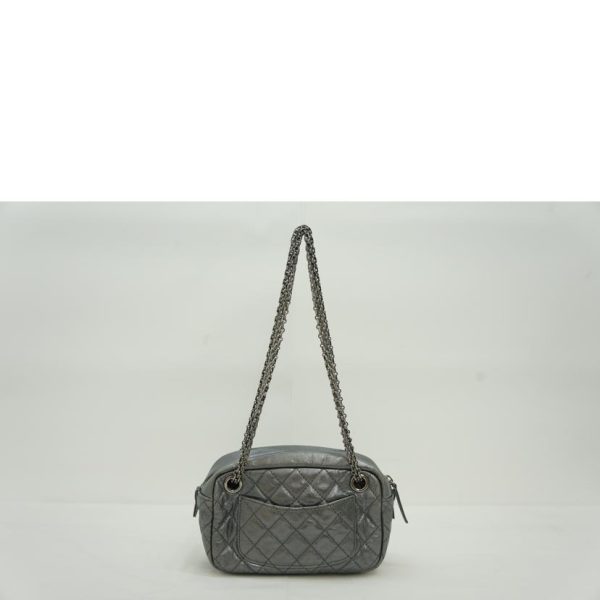 44202 2 Chanel 255 Matelasse Chain Shoulder Bag Black