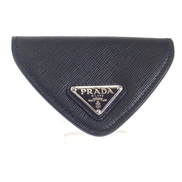 442278 02 Prada Saffiano Coin Case Purse Nero Black