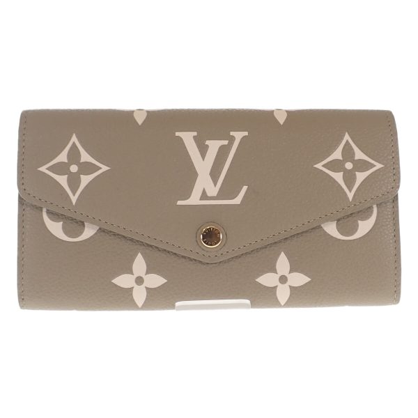 442405 02 Louis Vuitton Sara NM Long Wallet Khaki Green