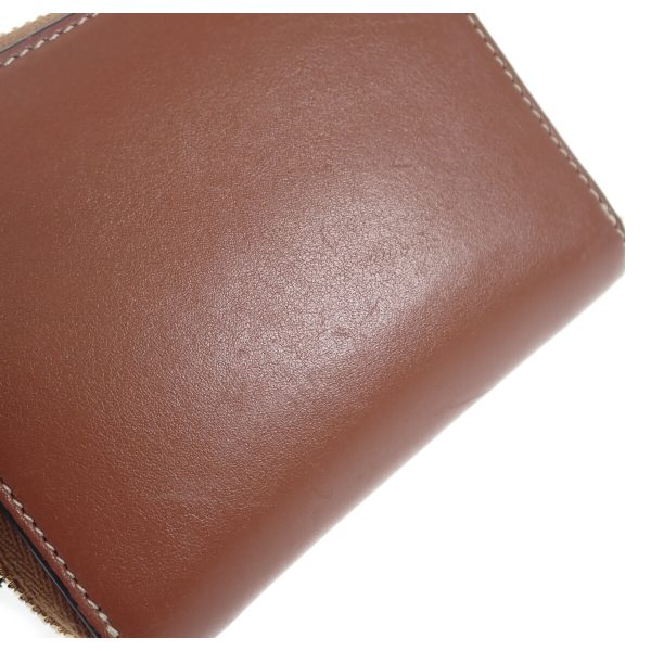 442408 10 Celine Compact Zip Wallet Coin Purse Brown